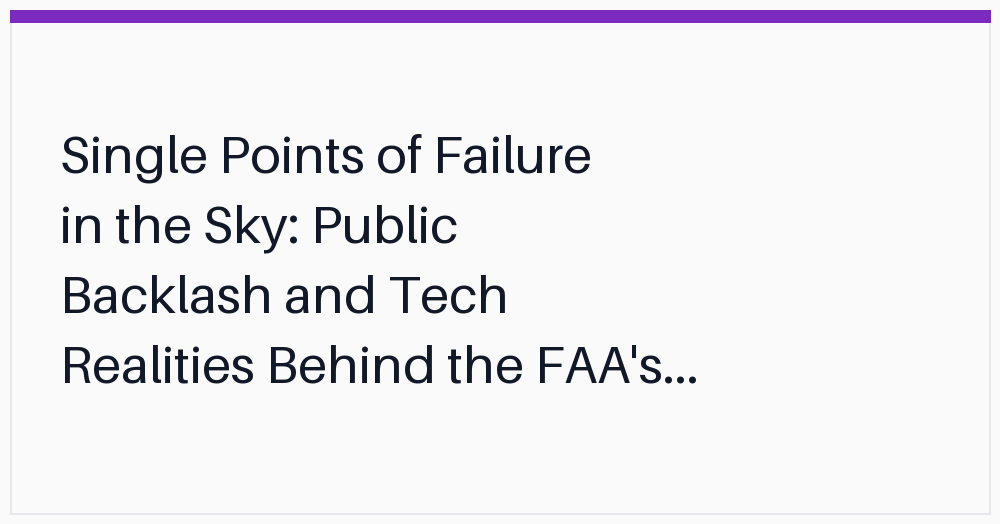 single-points-of-failure