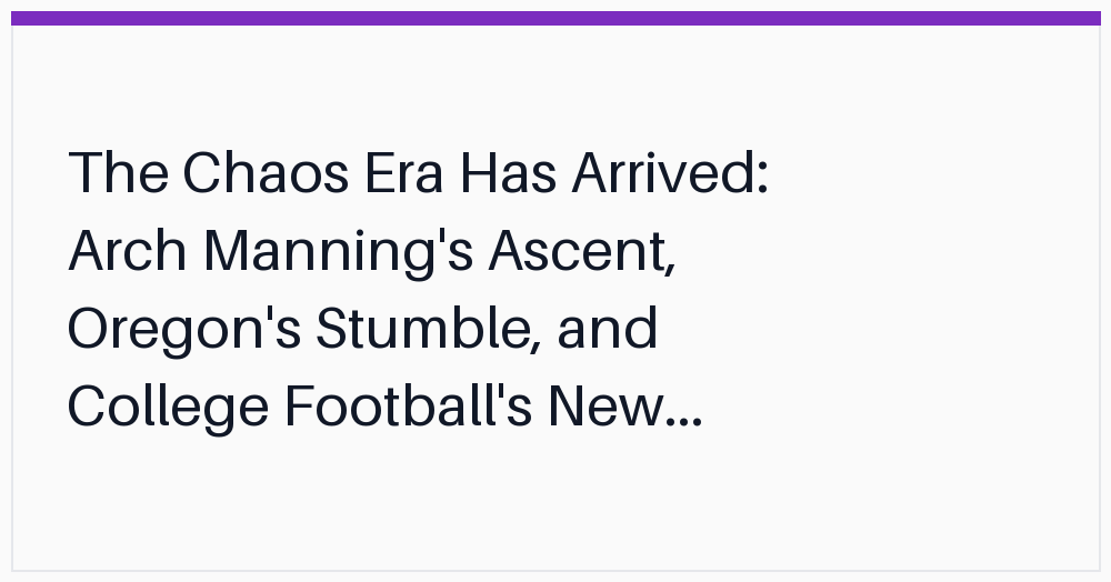 the-chaos-era-has-arrived-arch